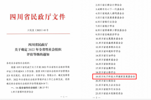 电子科技大学教育发展基金会再次获评“5A级全省性社会组织”
