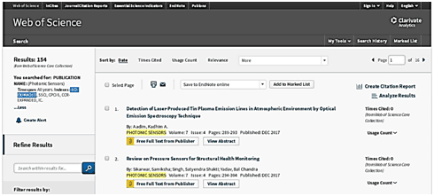 我校主办的《Photonic Sensors》期刊被SCI数据库收录