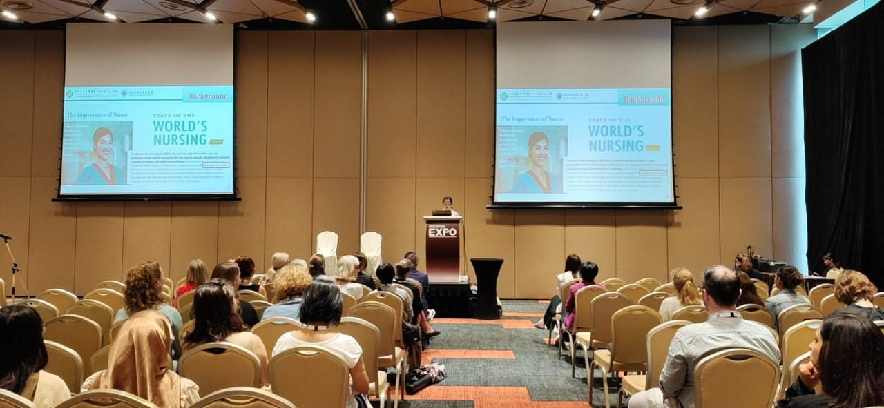 医学院敬洁教授受邀在国际护士教育大会作主题报告