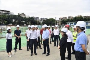 校领导调研九里堤校区未来产业科技园项目建设进展