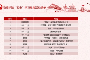 【学四史 守初心】物理学院深入开展“四史”学习教育活动
