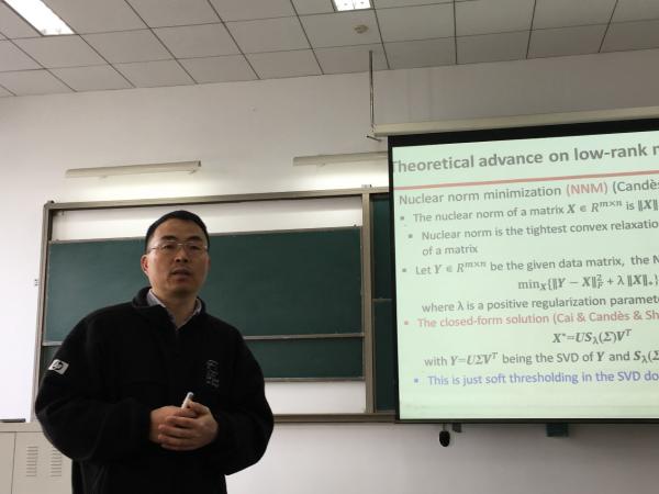 IEEE Fellow Zixiang Xiong教授做客名师讲堂谈图像去噪