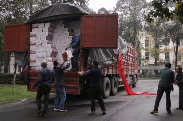 消费扶贫助盐源果农 成电爱心比糖心还甜