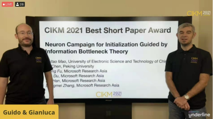 软件学院本科生在数据挖掘领域顶级会议CIKM上发表论文并获最佳短文奖