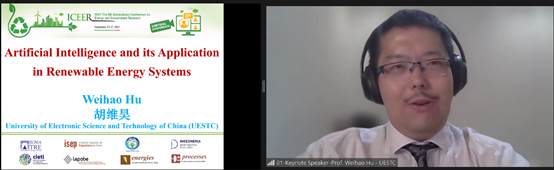 胡维昊教授应邀参加第八届国际能源与环境研究会议并作大会主旨报告