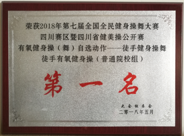 学校星能量啦啦队在第七届全国全民健身操舞大赛（四川赛区）中获佳绩