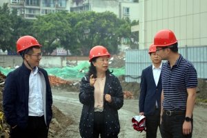 校领导检查九里堤校区未来产业科技园项目施工情况
